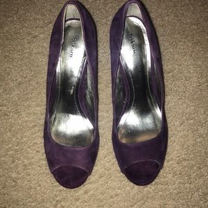 Style&co purple high heels open toe